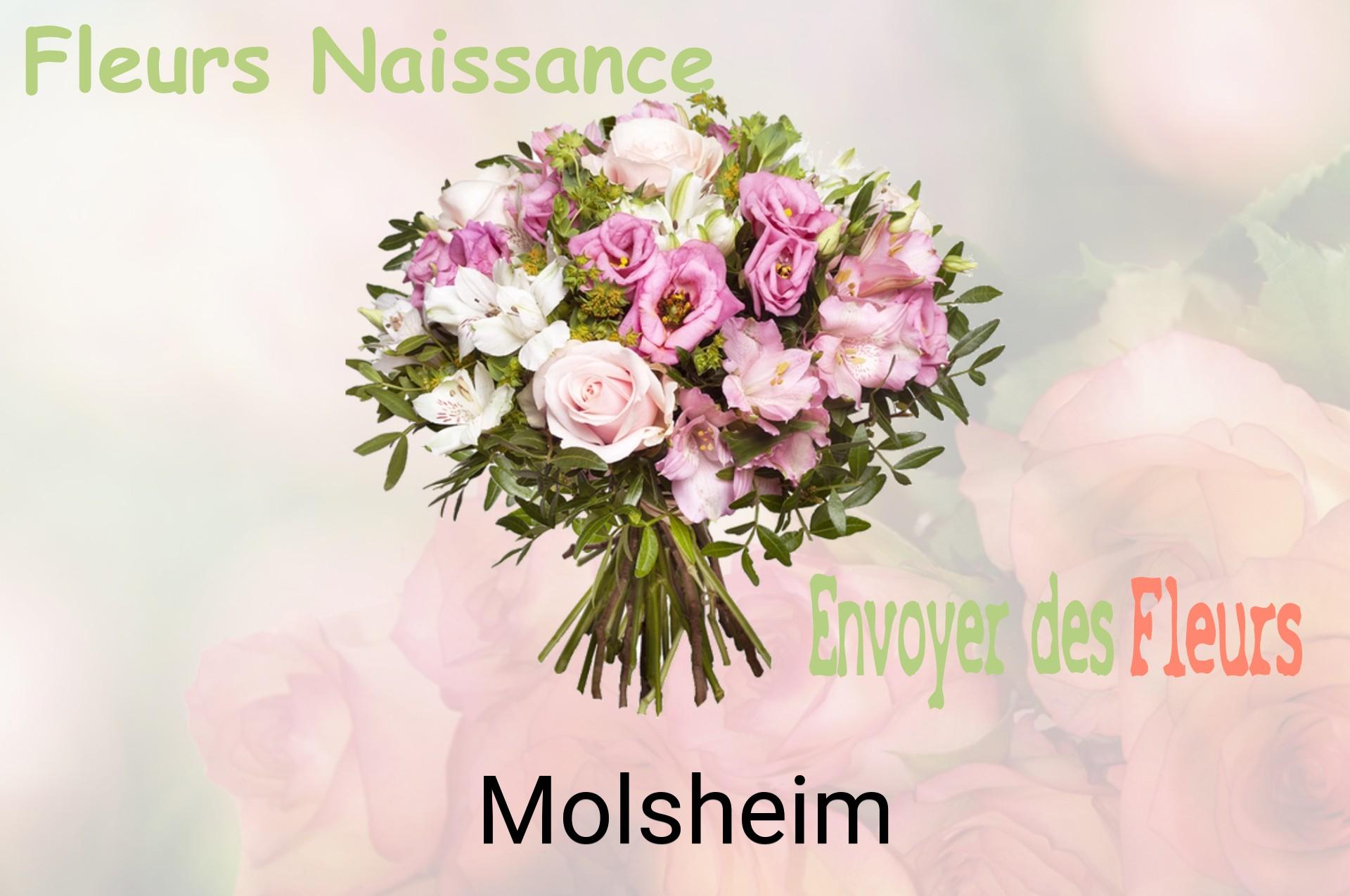Bouquet de fleurs de naissance livré à Molsheim