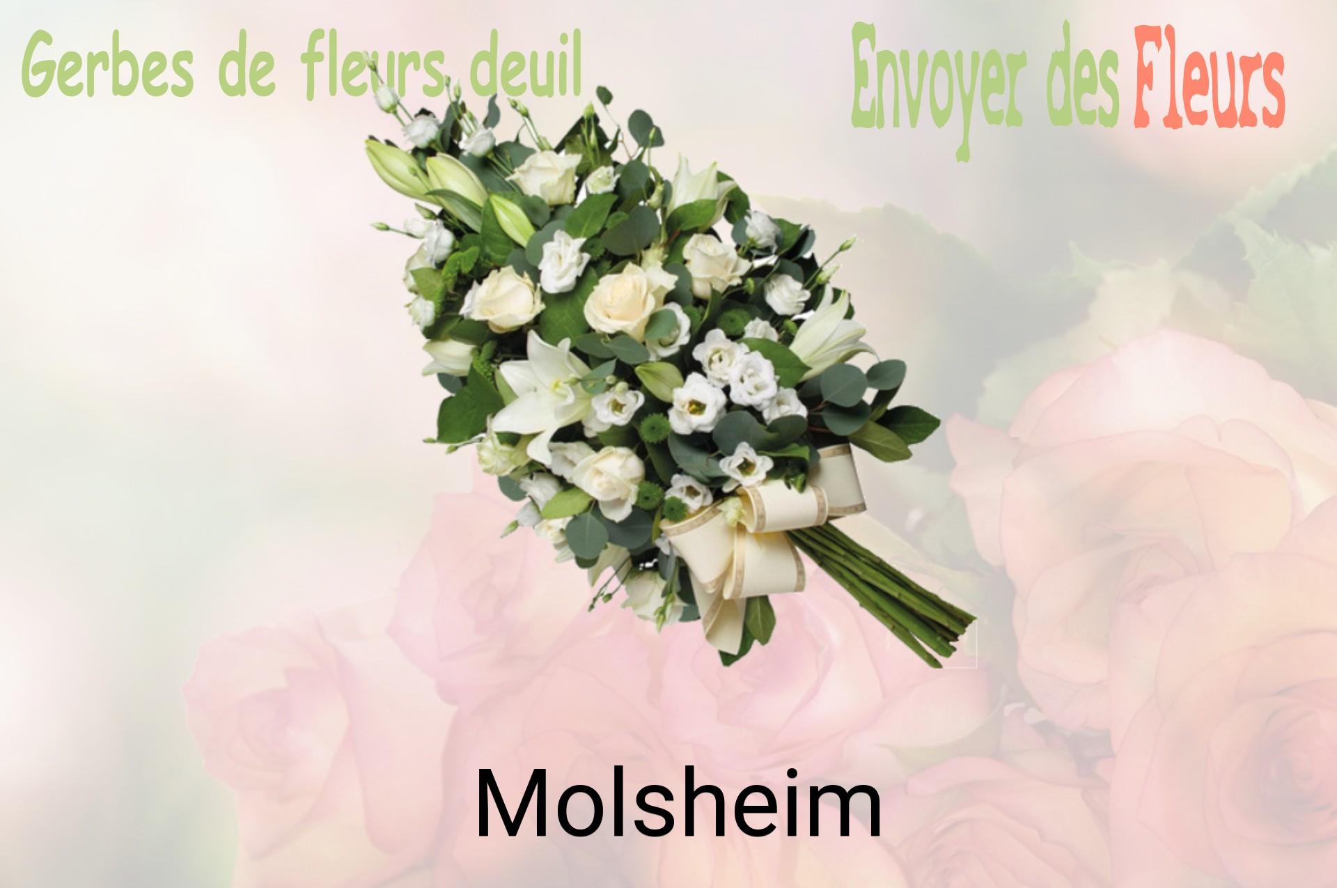 Gerbe de fleurs de deuil livrée à Molsheim